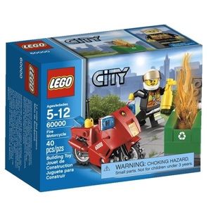 LEGO City 60000 Fire Motorcycle 2013 Retired 100% COMPLETE!